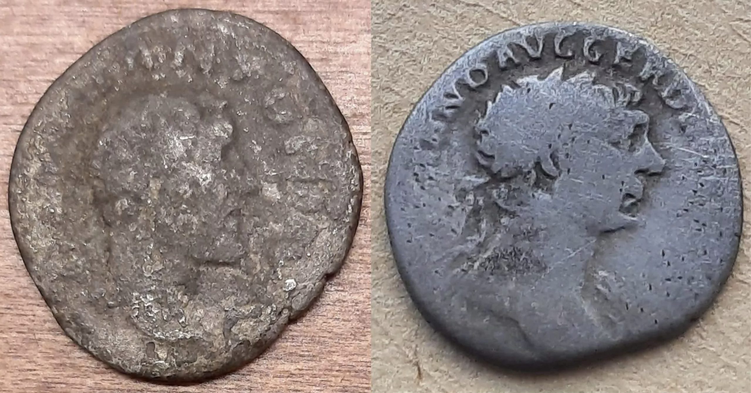 Photograph of the Roman Coins. Credit: Image credit: Johan Rönnby.