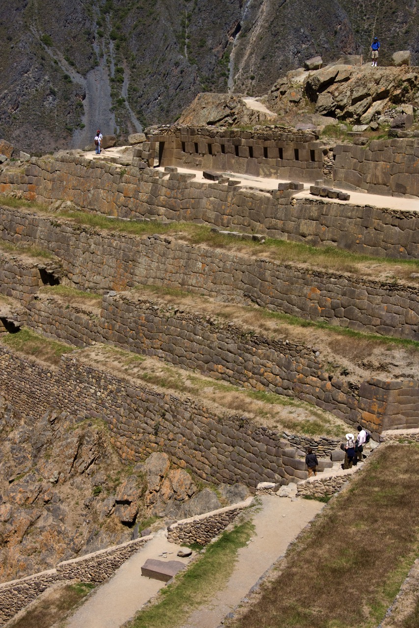 An image of the terraces of Ollantaytambo. 